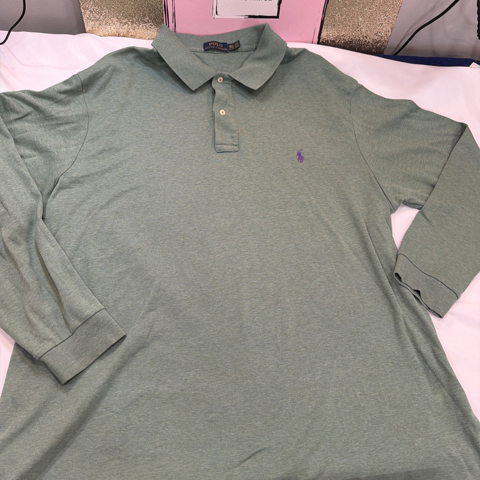 Polo Ralph Lauren Men's Long Sleeve Collared Shirt Mint 3xlt 509